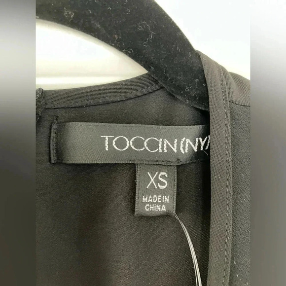 NWT TOCCIN (NY) Sheer Stripe Georgette Midi Saks Contemporary Dress XS - Picture 6 of 7